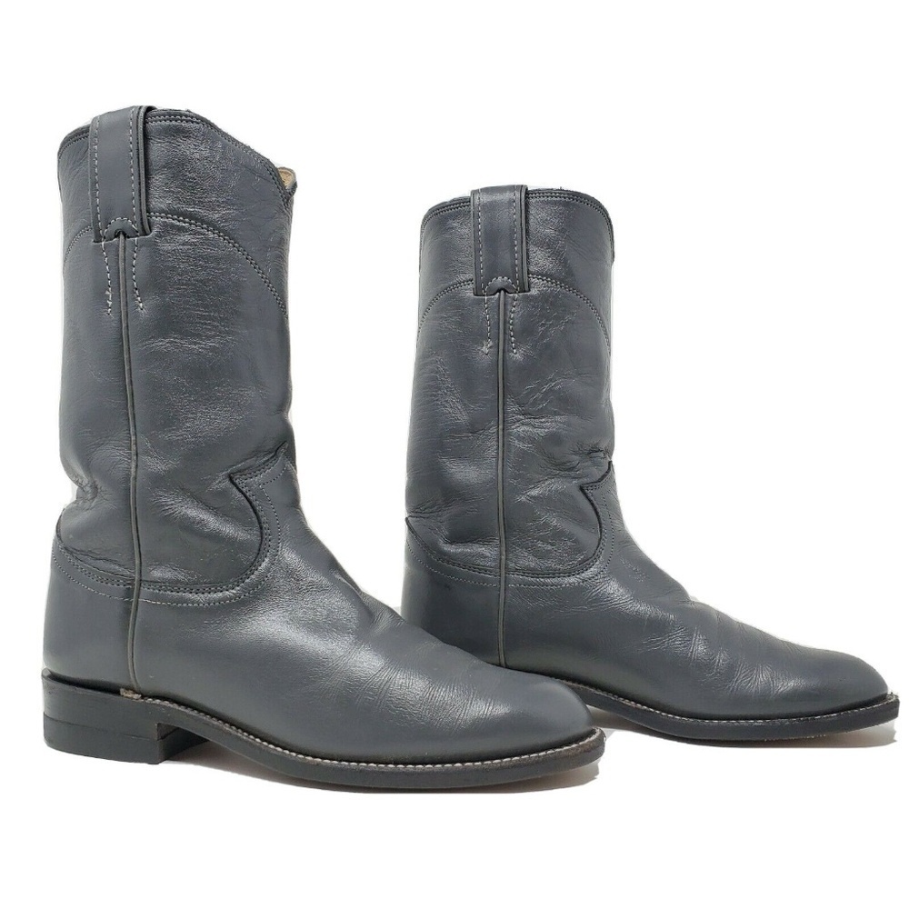 Ladies Justin Leather Roper Cowboy Western Boots